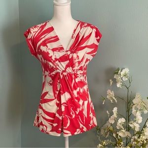 New York & Company V Neck Blouse Size Small